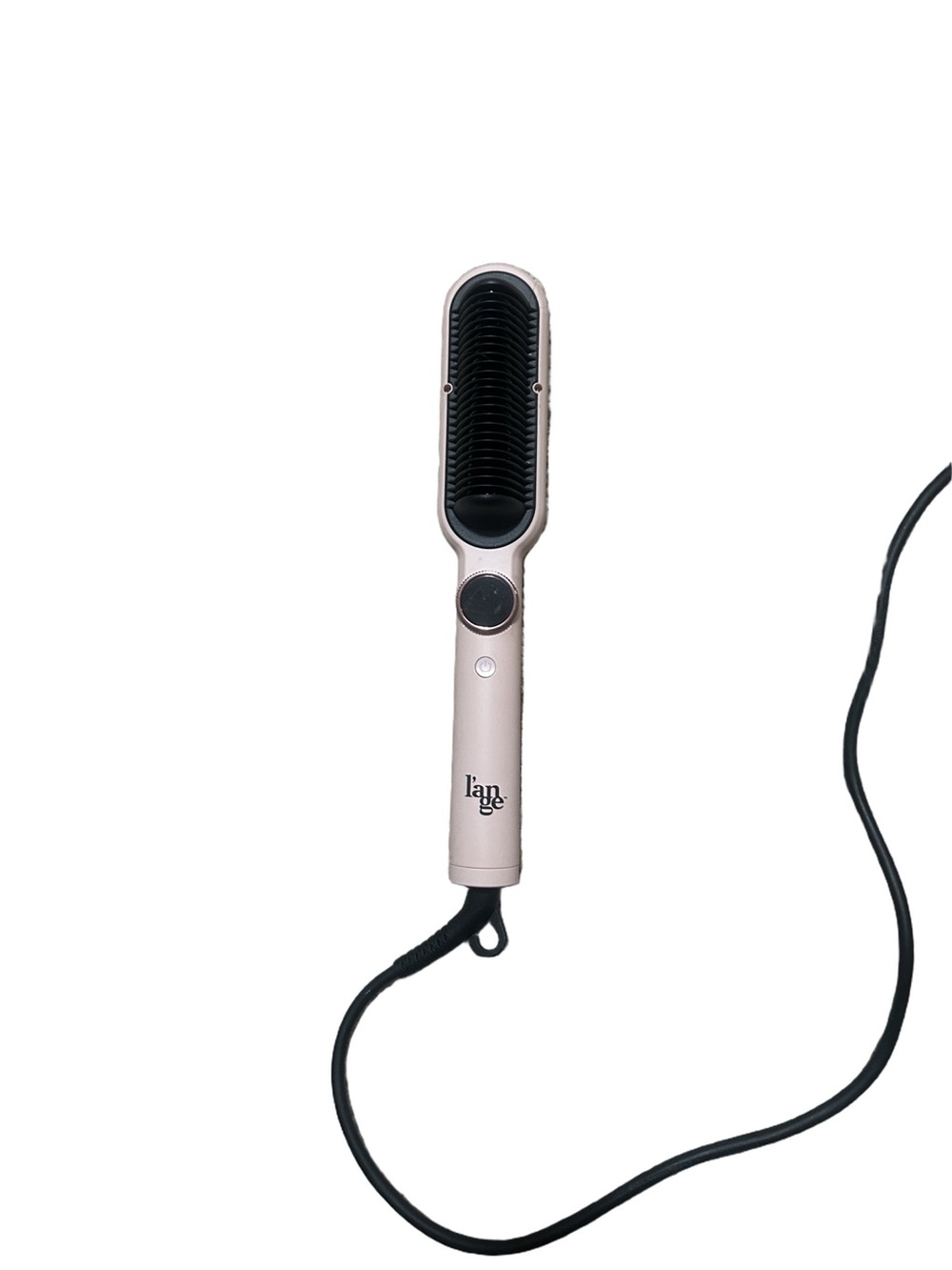 L’ange Electric Heated Hair Straightening Brush in blush pink